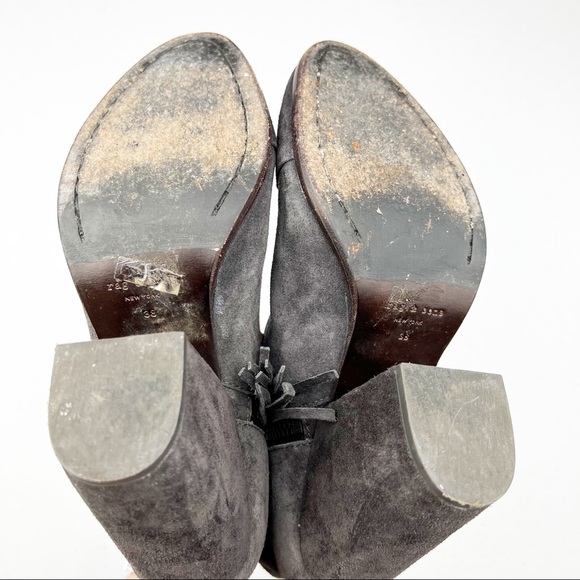 Rag & Bone Margot gray zip closure suede ankle booties size 8 - Picture 9 of 10